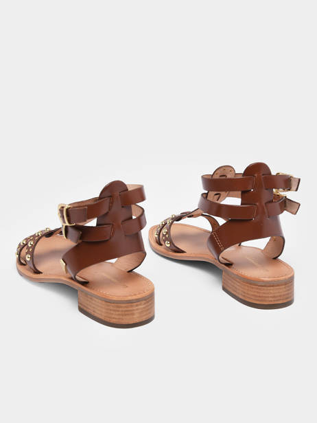 Sandals Heposs In Leather Les tropeziennes Brown women HEPOSS other view 3