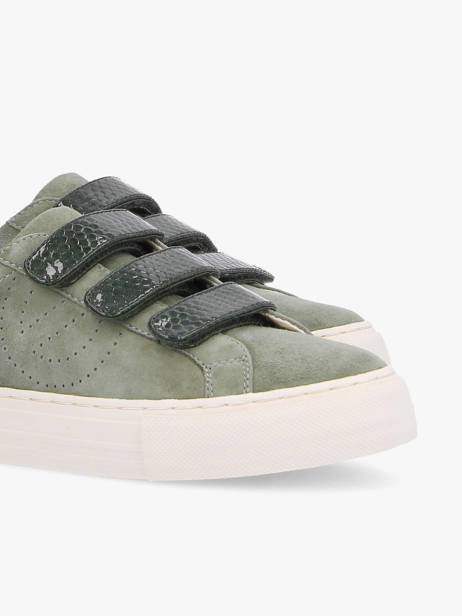 Velcro Sneakers Arcade In Leather No name Green women GFGE0466 other view 1