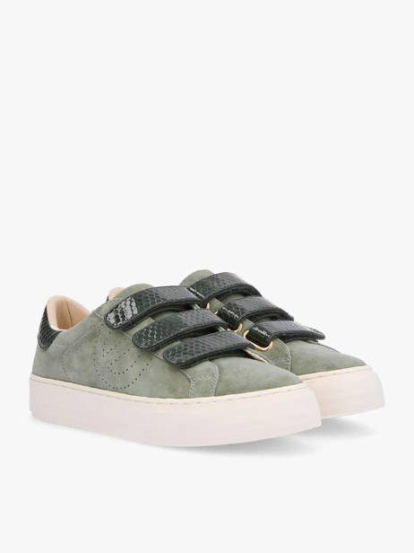 Velcro Sneakers Arcade In Leather No name Green women GFGE0466 other view 4